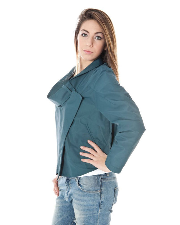 Green Polyamide Women Jacket