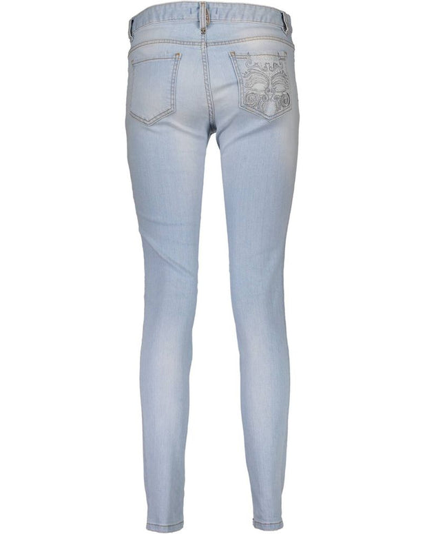 Light Blue Cotton Women Jeans