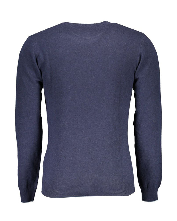 Blue Wool Men Sweater