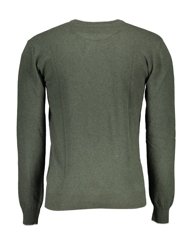 Green Wool Men Sweater