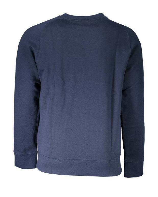 Blue Cotton Unisex Sweatshirt