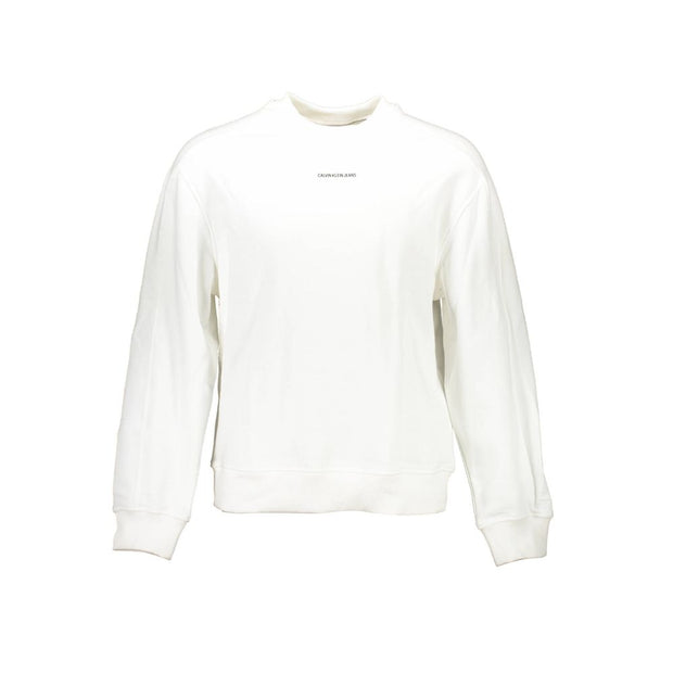 White Cotton Unisex Sweatshirt
