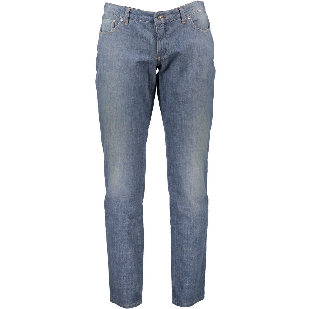 Blue Cotton Women Jeans
