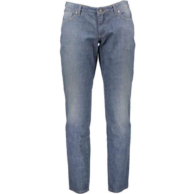 Blue Cotton Women Jeans