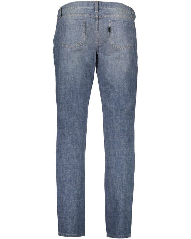 Blue Cotton Women Jeans