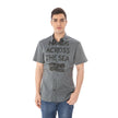 Gray Cotton Men Shirt