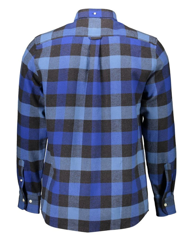 Blue Cotton Men Shirt