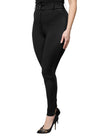 Black Nylon High Waist Slim Fit Pants