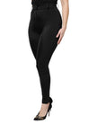 Black Nylon High Waist Slim Fit Pants