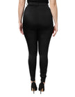 Black Nylon High Waist Slim Fit Pants
