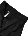 Black Nylon High Waist Slim Fit Pants