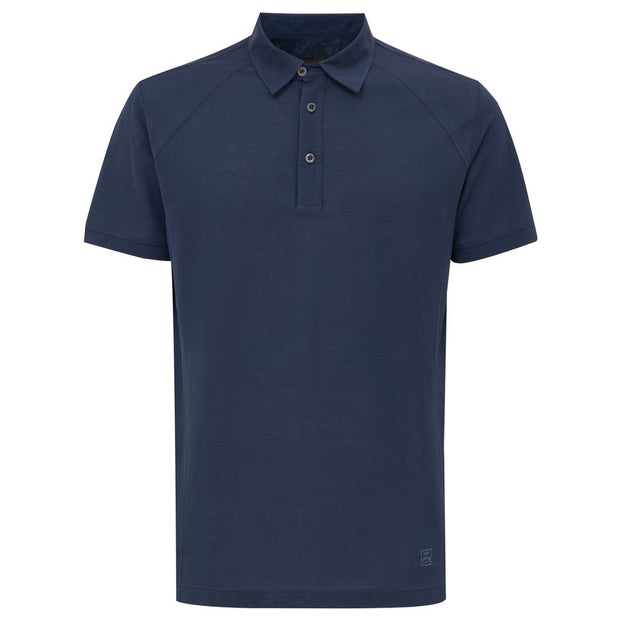 Blue Cotton Polo Shirt