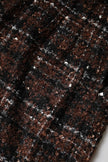 Multicolor High Waist Tartan Tweed Pencil Cut Skirt