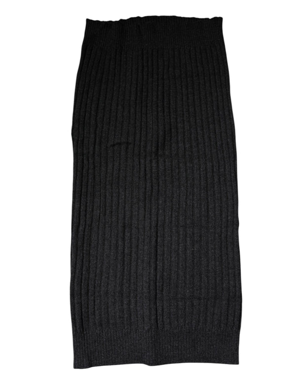 Black Cashmere Knitted Neck Warmer Foulard Scarf