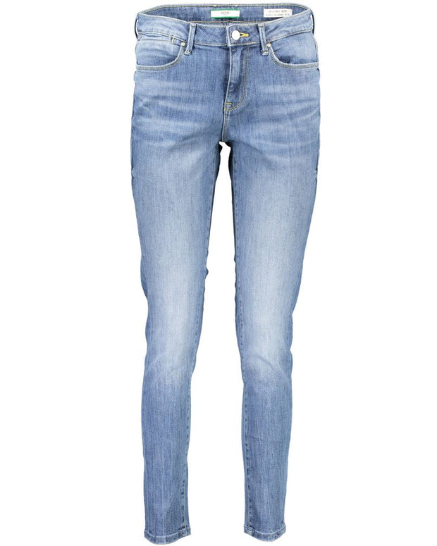 Blue Cotton Women Jeans