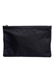 Blue DG Logo Patch Embellished Pouch Clutch Bag