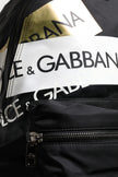 Black Logo Tape Polyamide School Travel Backpack Bag