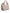 Light Pink Deer Leather Logo Plaque Tote Top Handle Bag