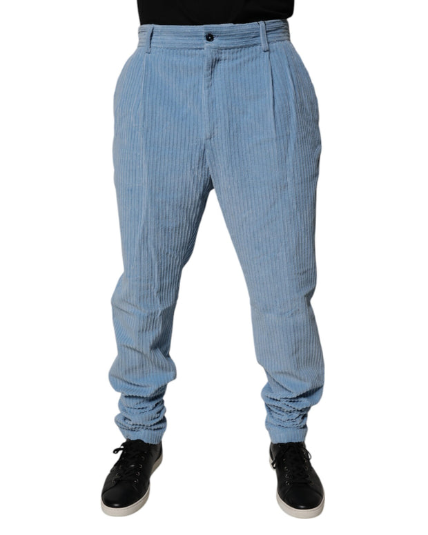 Light Blue Corduroy Cotton Skinny Denim Jeans