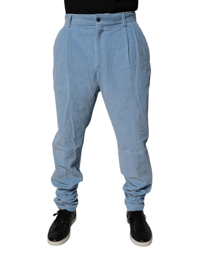 Light Blue Corduroy Cotton Skinny Denim Jeans