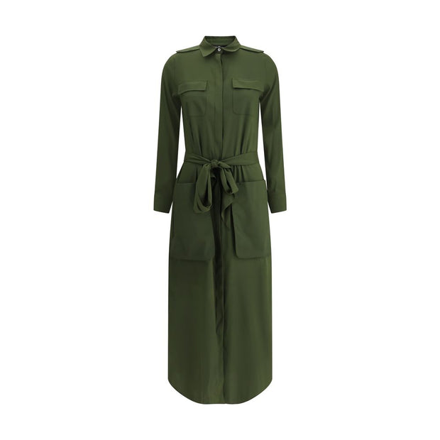 Long silk chemisier Dress