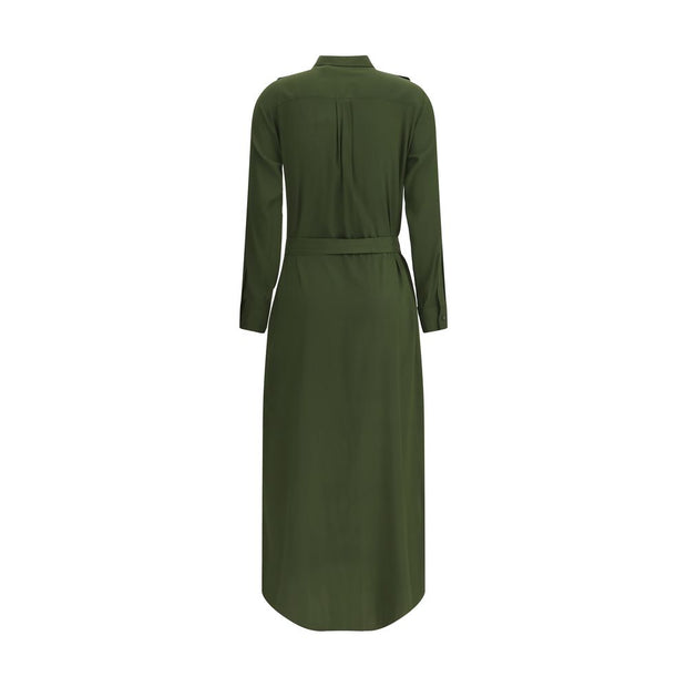 Long silk chemisier Dress