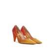 Multicolor Leather And Satin  Pump