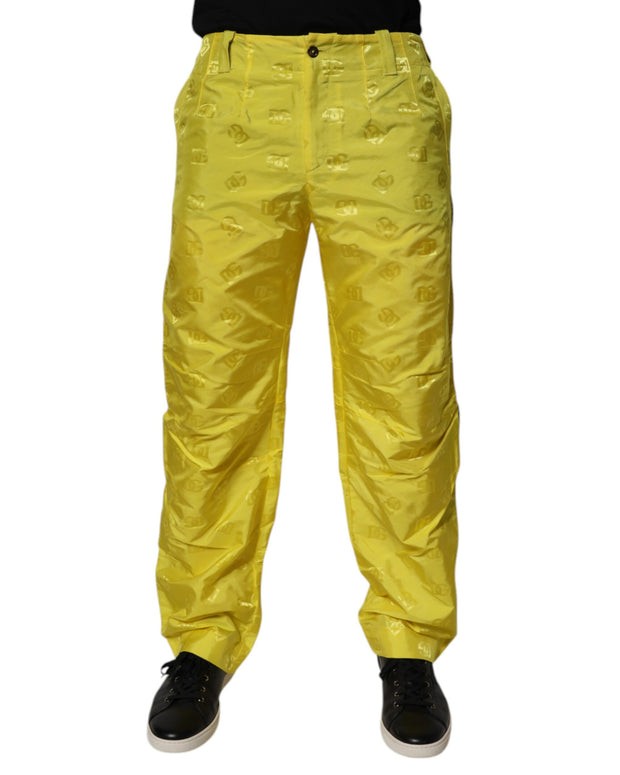 Yellow DG Monogram Polyester Straight Pants