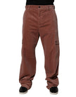 Brown Corduroy Cotton Cargo Men Denim Jeans