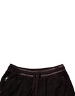 Maroon Cotton Logo Plaque Men Bermuda Shorts
