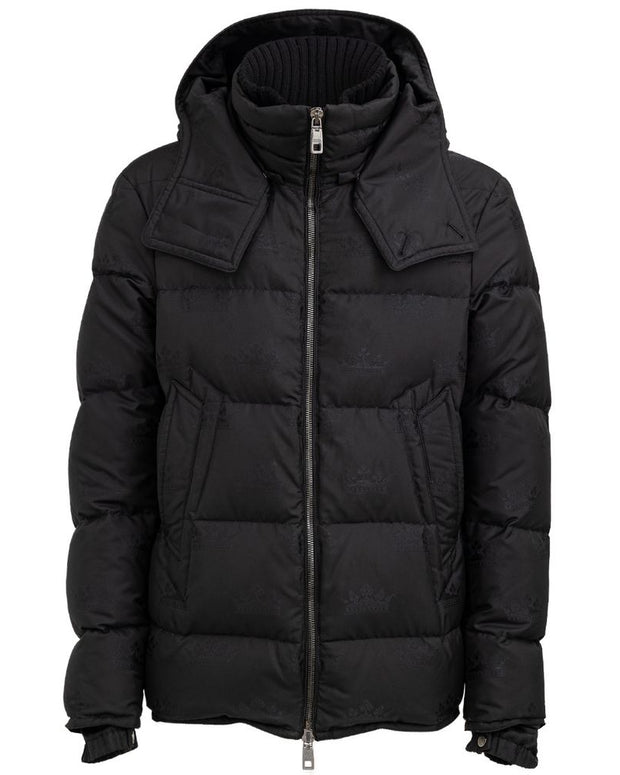 Black Cotton Full-Length Jacket