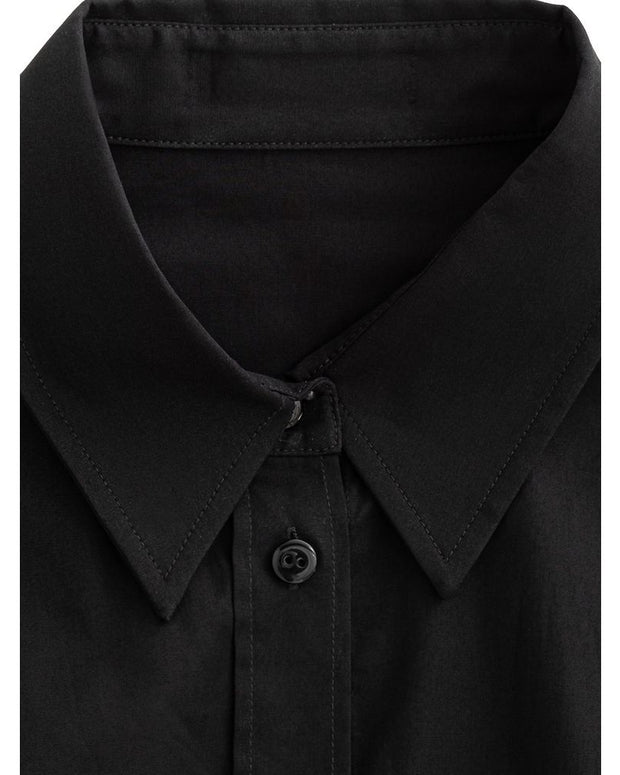 Black Cotton Dress Shirt