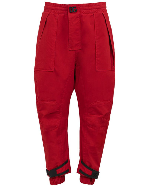 Red Polyamide Athletic Pants