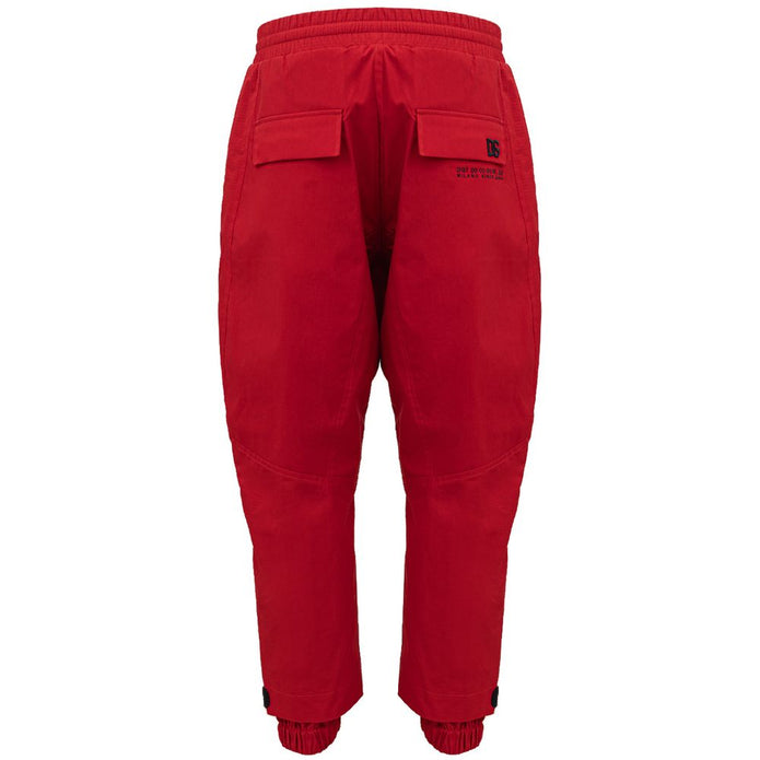 Red Polyamide Athletic Pants