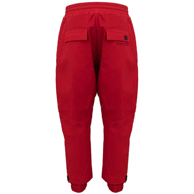 Red Polyamide Athletic Pants