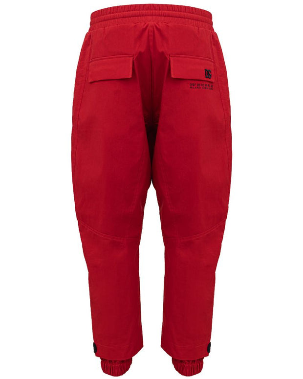 Red Polyamide Athletic Pants