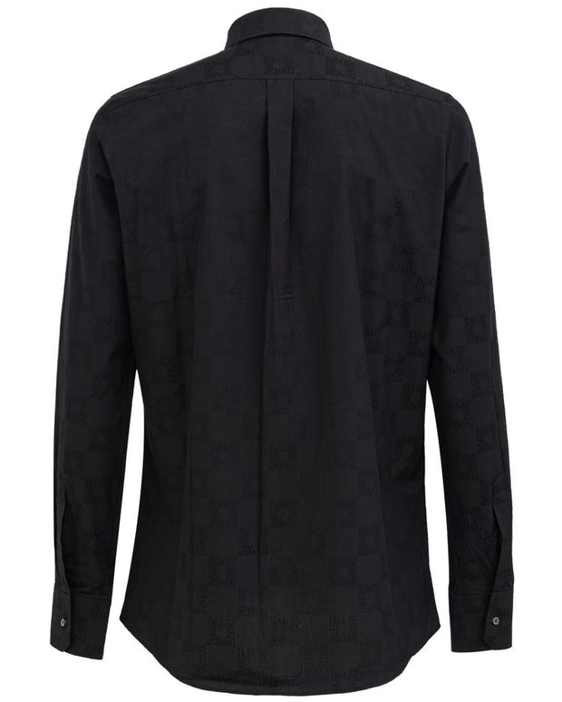 Black Cotton Dress Shirt