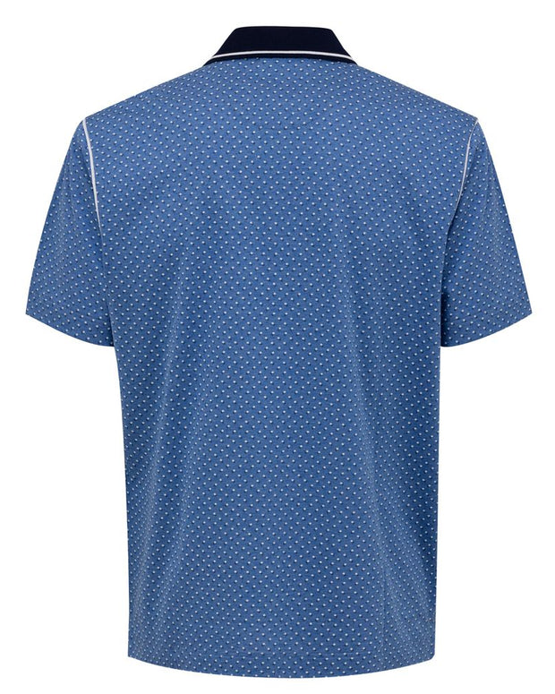 Blue Cotton Polo Shirt