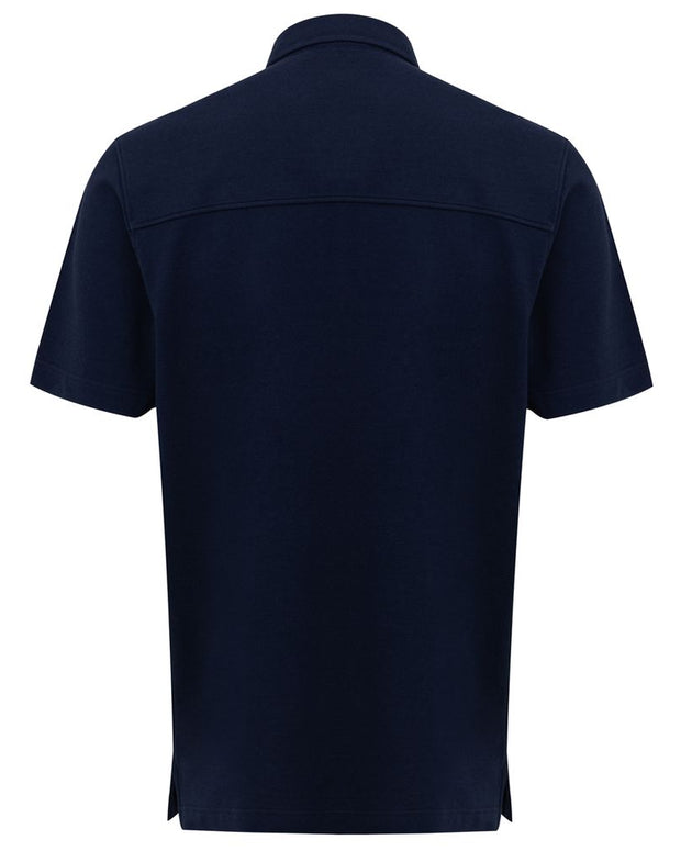 Blue Cotton Polo Shirt