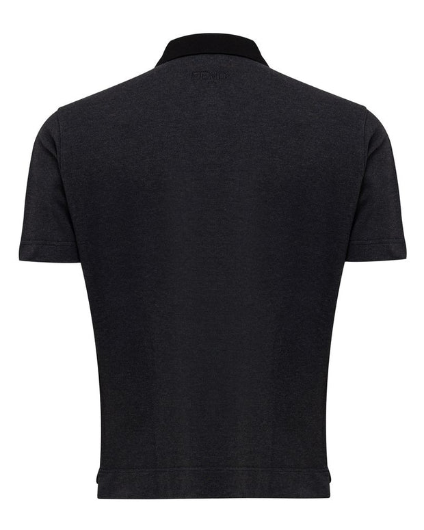 Black Cotton Polo Shirt