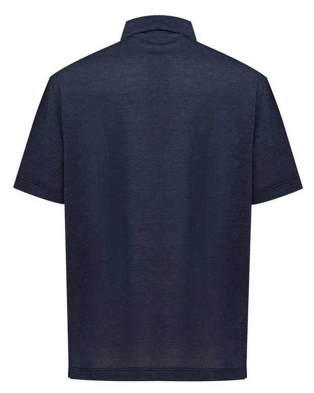 Blue Cotton Polo Shirt