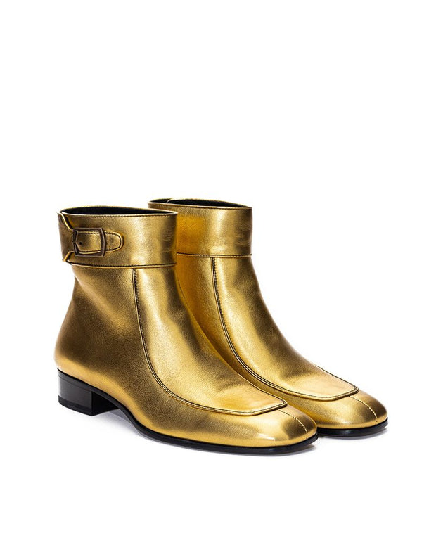 Gold Leather Boot