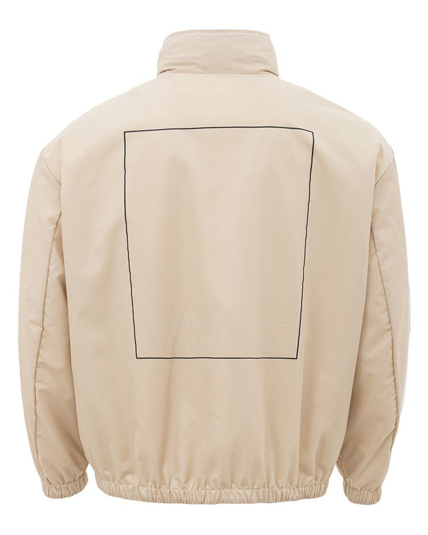 Beige Polyamide Jacket for the Modern Man
