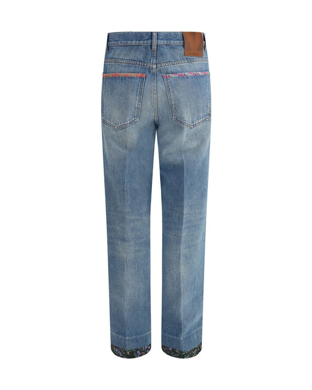 Jeans with floral details