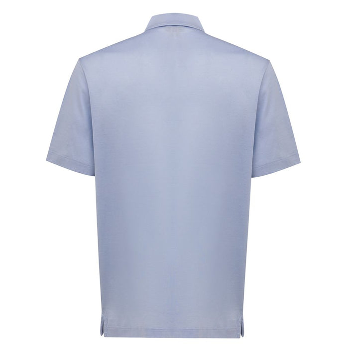 Blue Cotton Polo Shirt