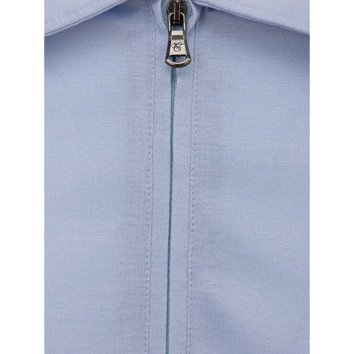 Blue Cotton Polo Shirt