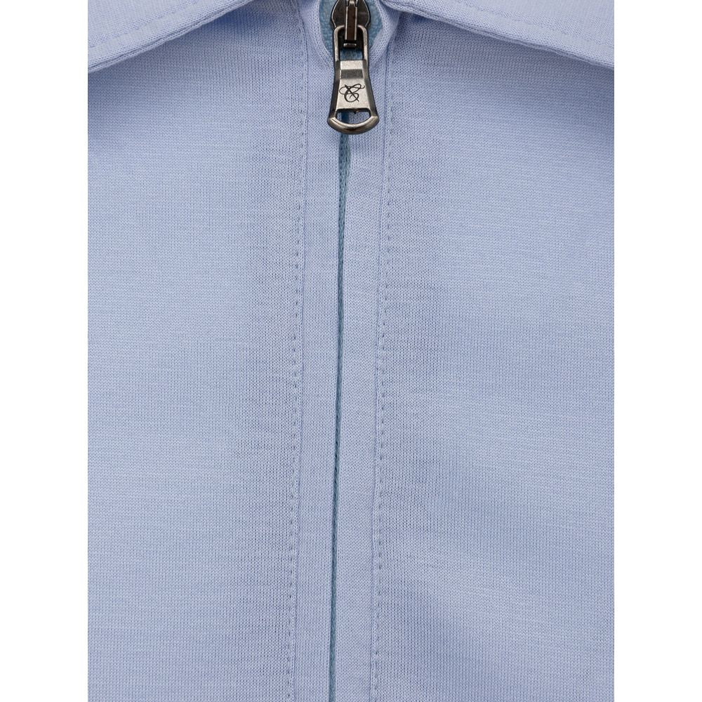 Blue Cotton Polo Shirt