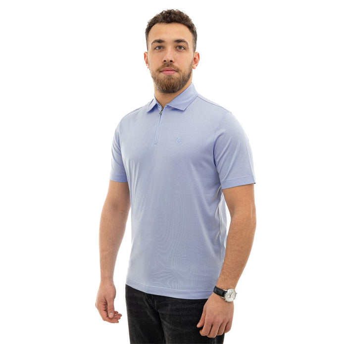 Blue Cotton Polo Shirt