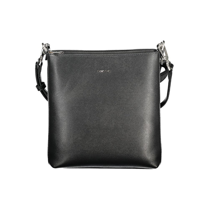 Black Polyester Women Handbag