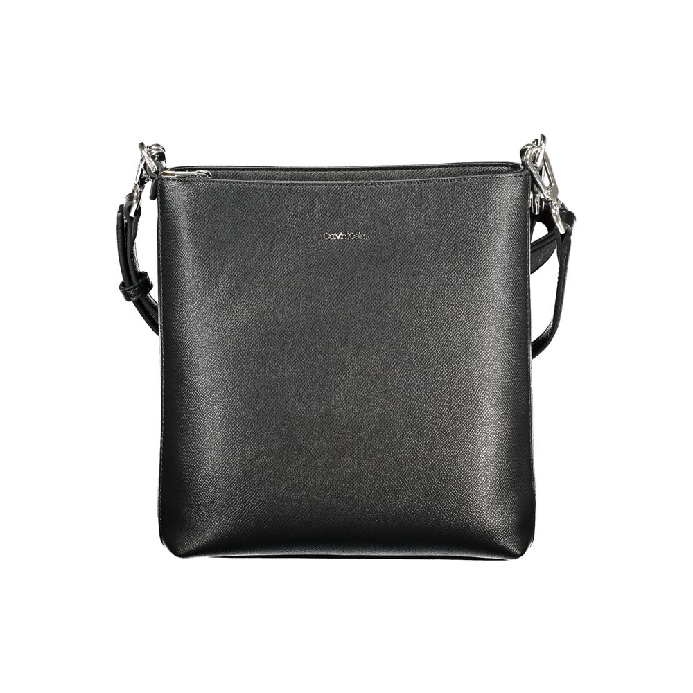 Black Polyester Women Handbag